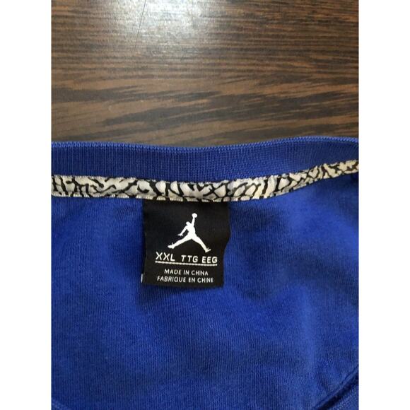 VTG NIKE Air Jordan Jumpman Pullover Mens Sz XXL Royal Blue Crewneck Butter Soft - Picture 8 of 12